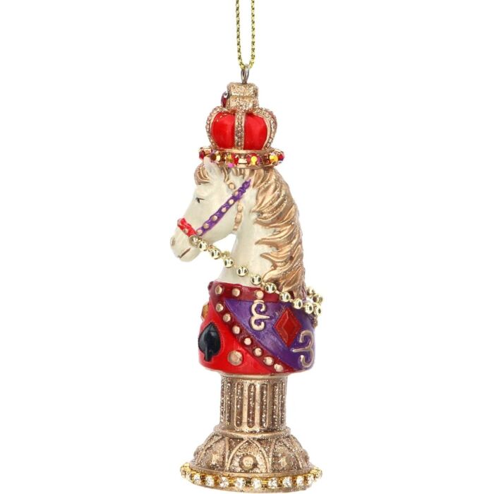 Gisela Graham Purple Horse Chess Piece Resin Decoration